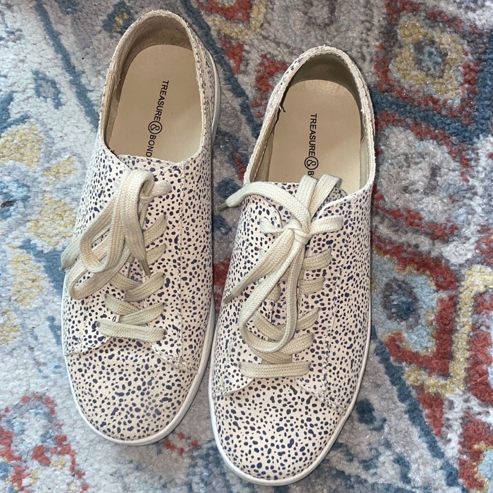Treasure & Bond Tbollie Lea Natural Cheetah Print Nude Sneakers